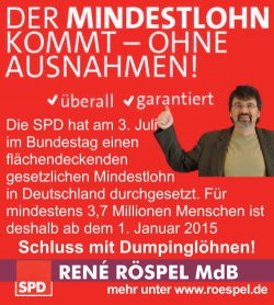 Anzeige: Der Mindestlohn kommt